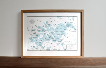 Lake Minnetonka, Minnesota Map Print