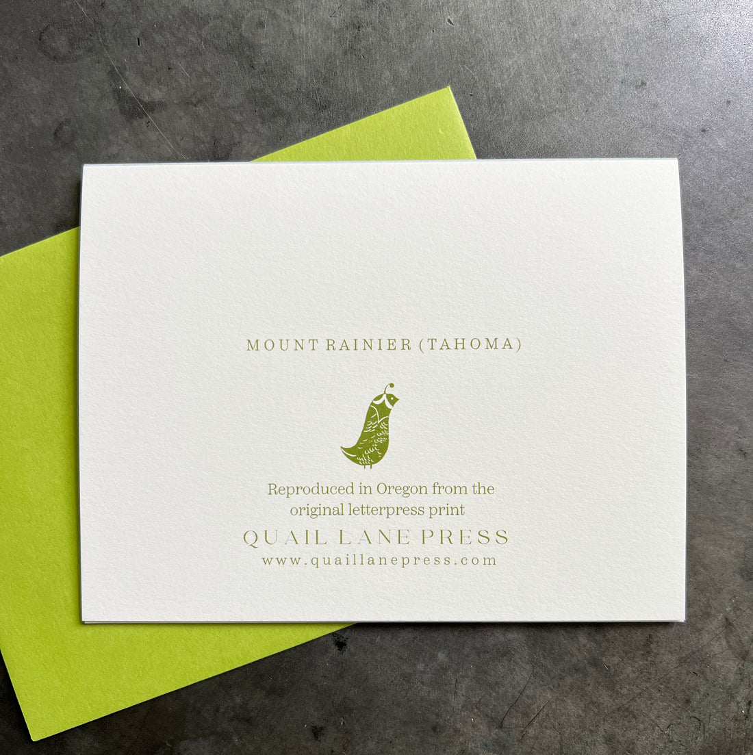 Mount Rainier, Summertime Card