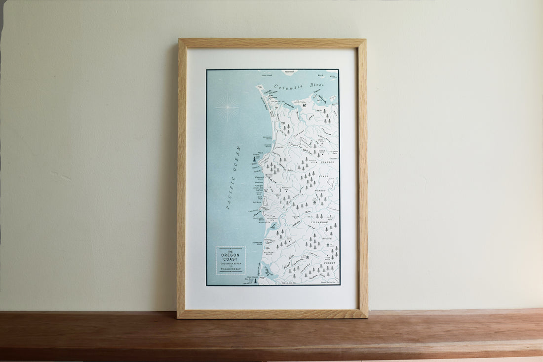 Oregon Coast Map, Columbia River to Tillamook Bay Map