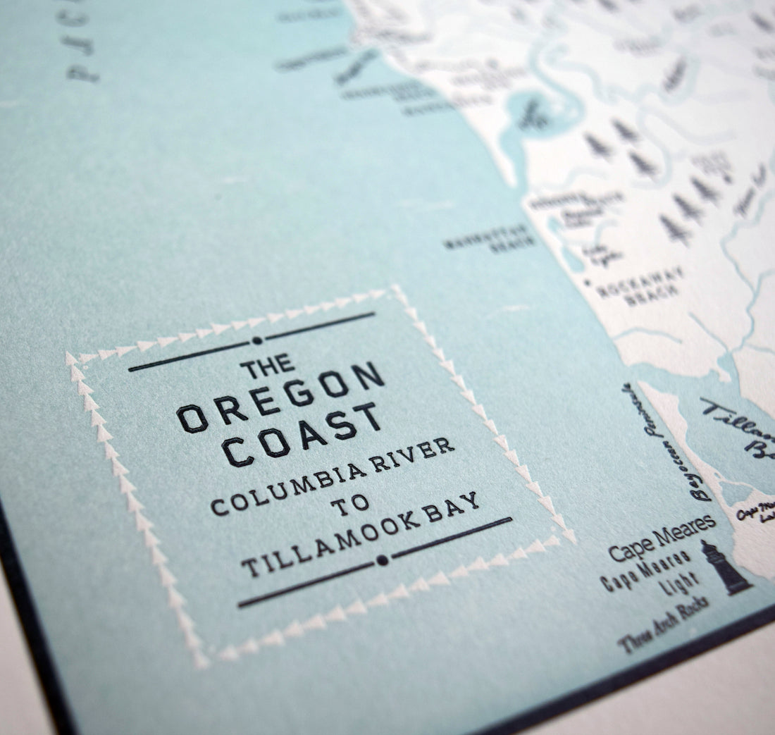 Oregon Coast Map, Columbia River to Tillamook Bay Map