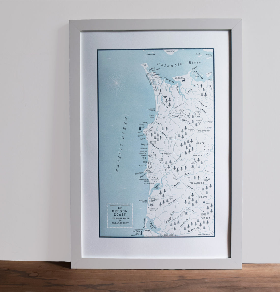 Oregon Coast Map, Columbia River to Tillamook Bay Map