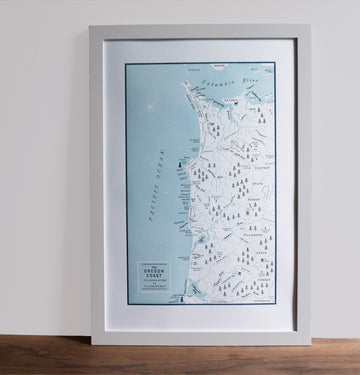 Oregon Coast Map, Columbia River to Tillamook Bay Map