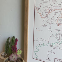 Sedona, Arizona, Letterpress Map