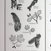 Puget Sound, Washington Letterpress Map