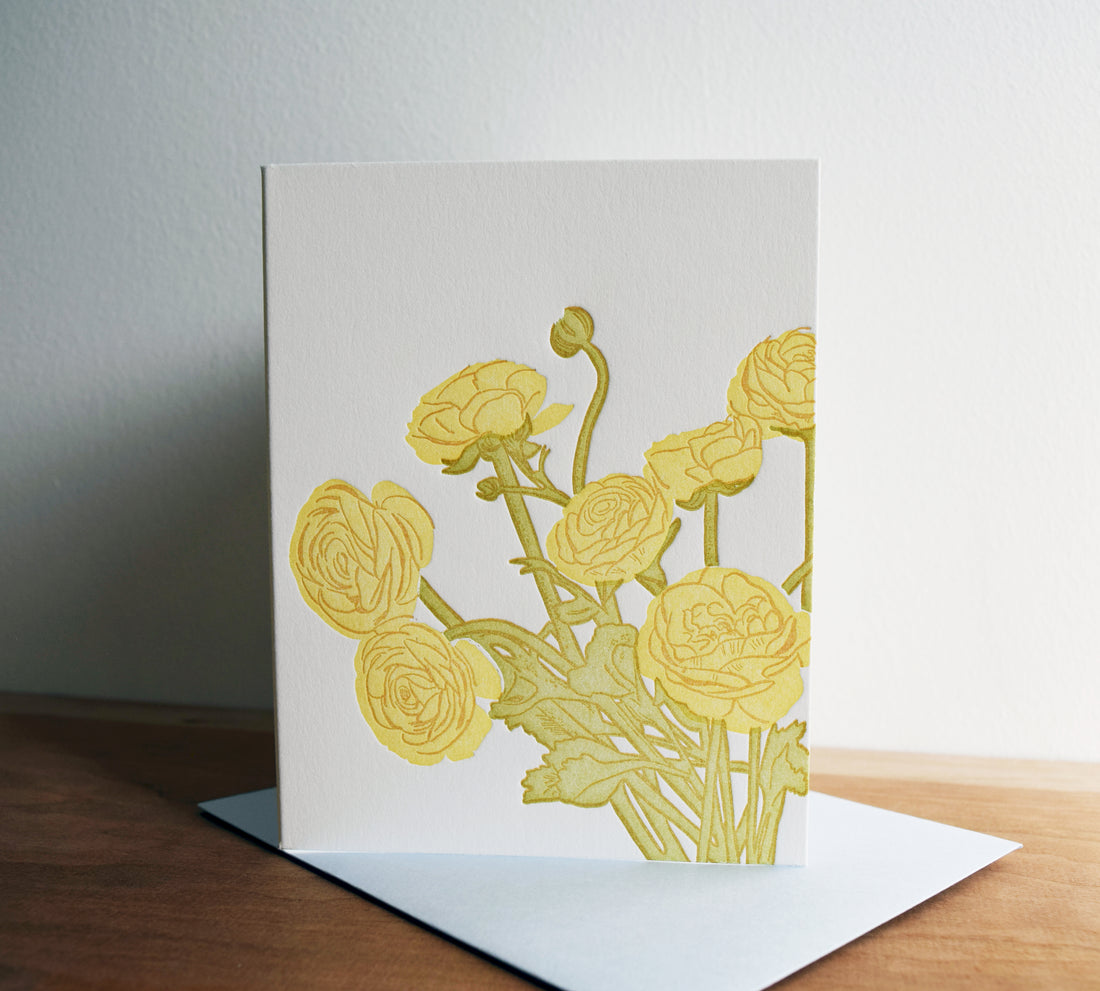 Ranunculus Flower Card