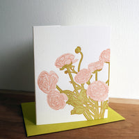 Ranunculus Flower Card