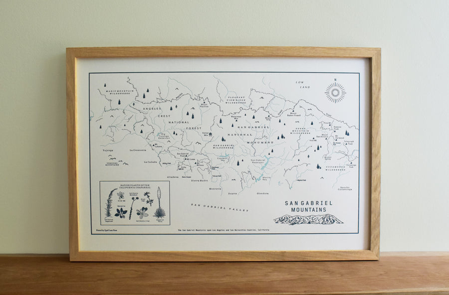 San Gabriel Mountains, Los Angeles County Map