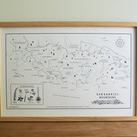 San Gabriel Mountains, Los Angeles County Map