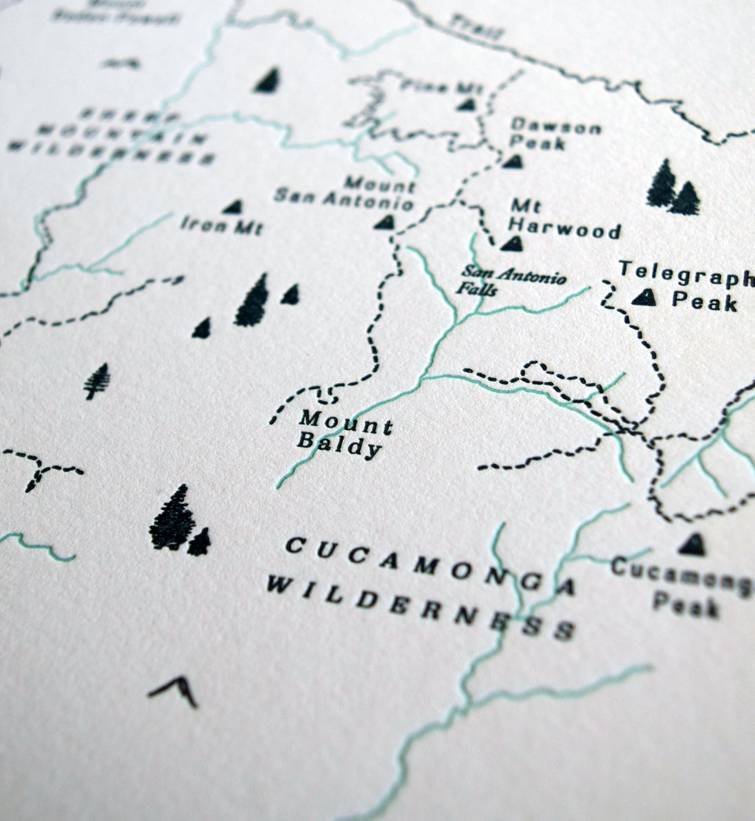 San Gabriel Mountains, Los Angeles County Map
