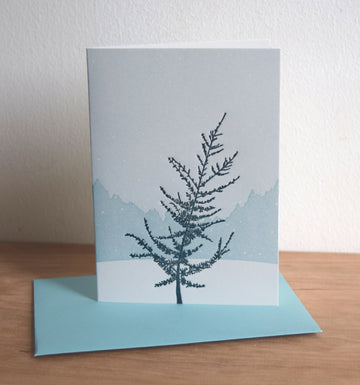 Snow on Cedar Card