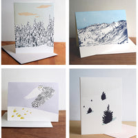 Snow Pack, 4 Holiday Cards
