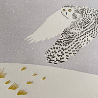 Snowy Owl on Tundra Card