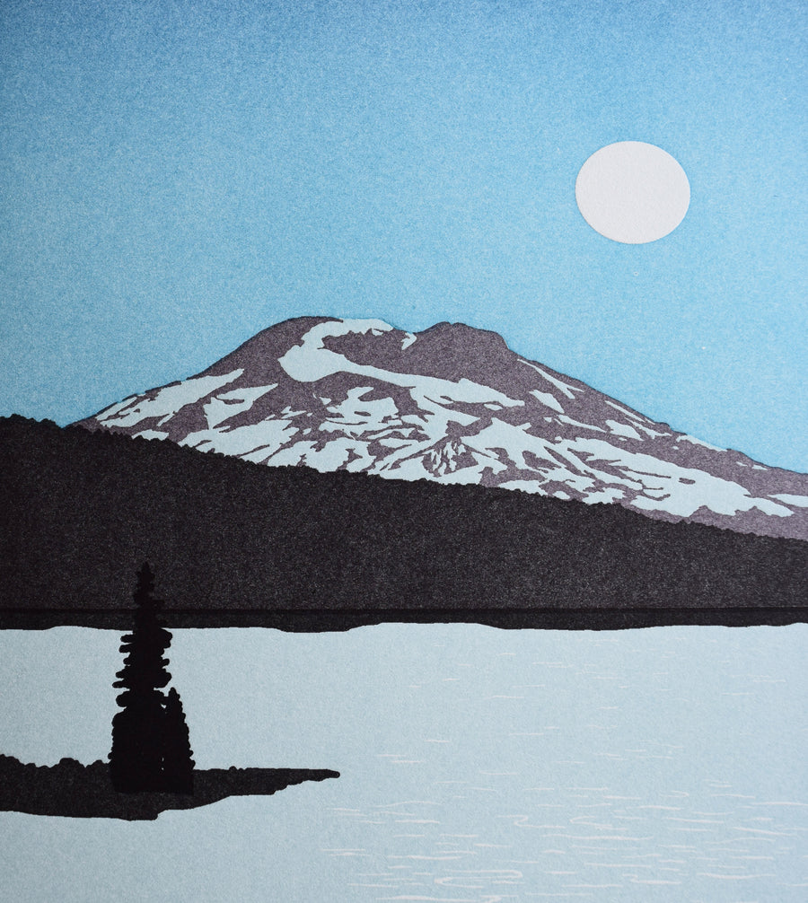 Moonrise, South Sister Oregon Print