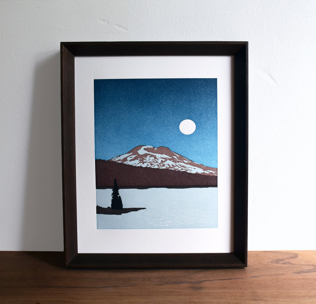Moonrise, South Sister Print