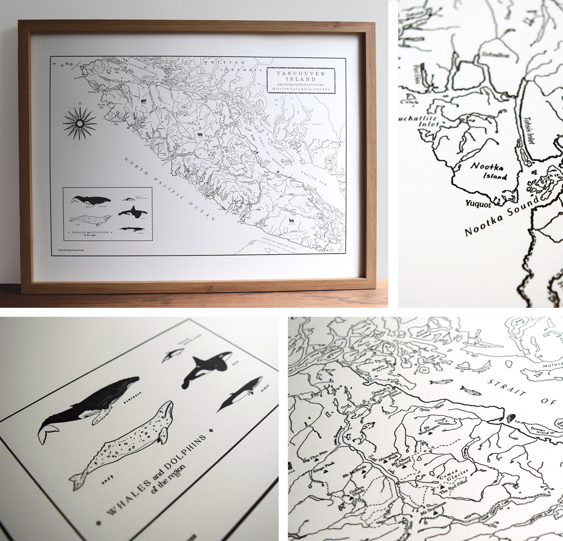 Vancouver Island, British Columbia Map Print