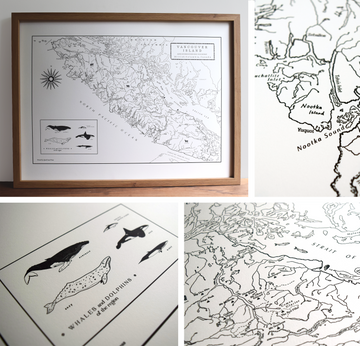 Vancouver Island, British Columbia Map Print