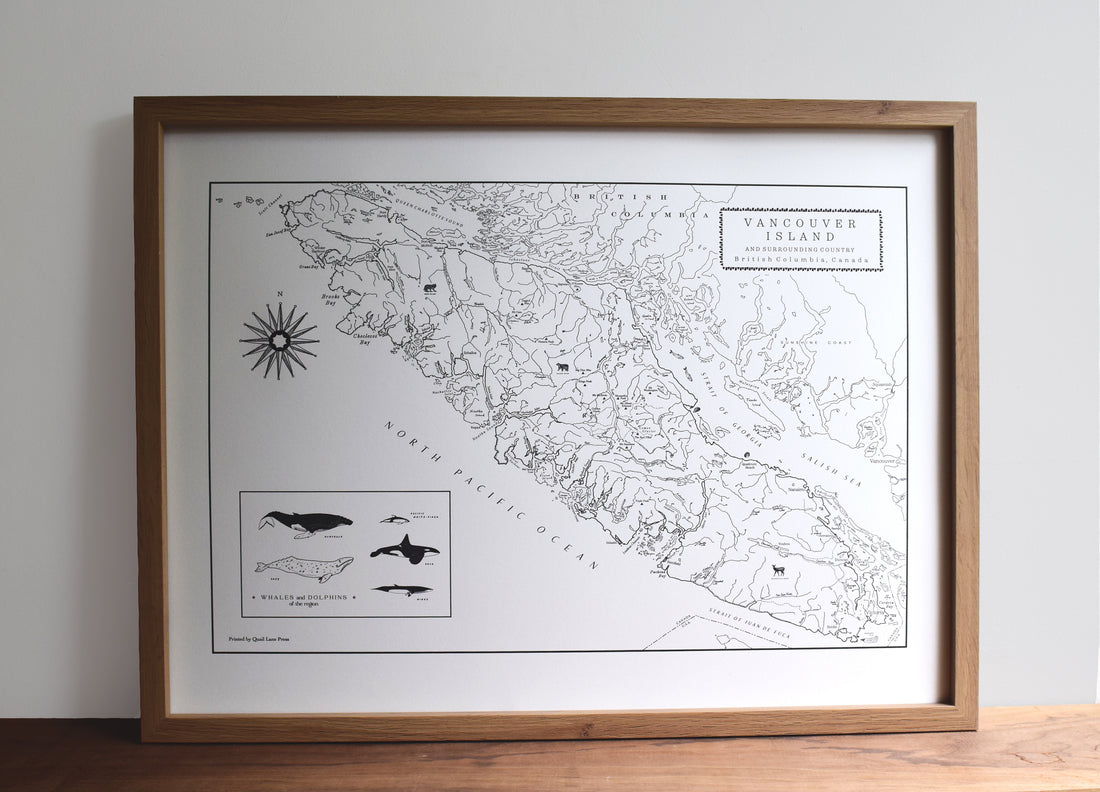 Vancouver Island, British Columbia Map Print