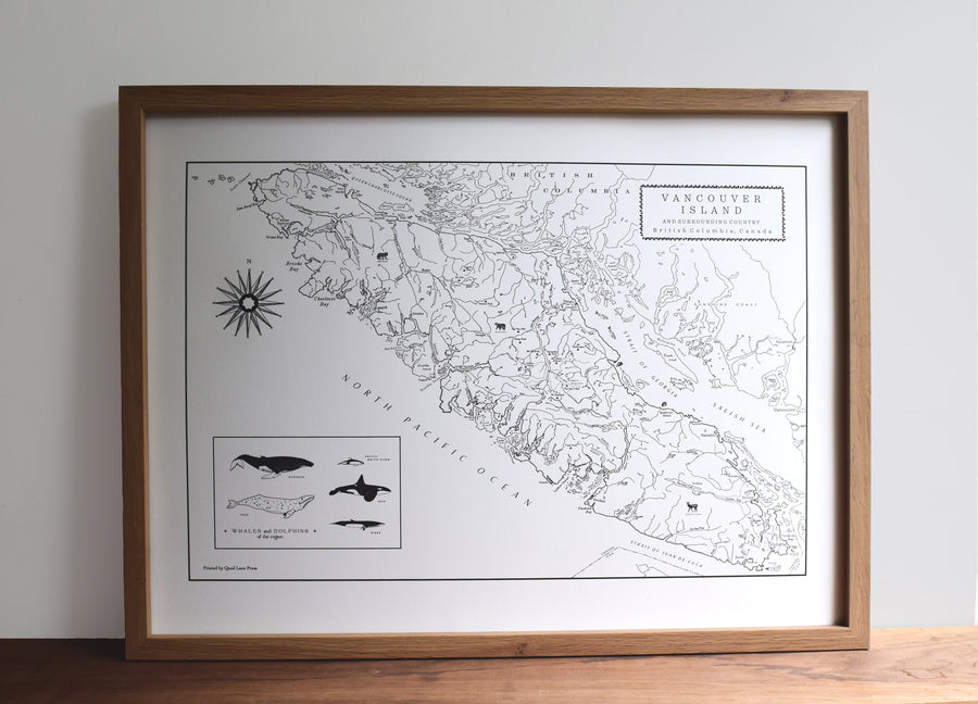 Vancouver Island, British Columbia Map Print