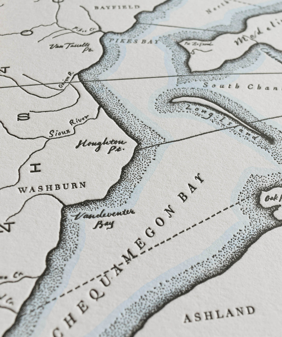 Map of the Apostle Islands Lake Superior Wall Art