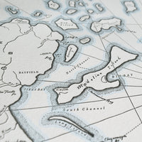 Letterpress print of Apostle Islands Map