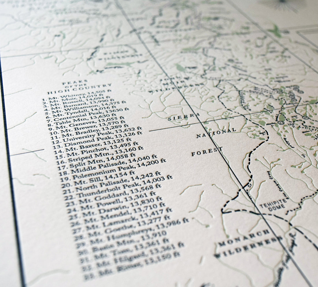 Yosemite High Sierra California map