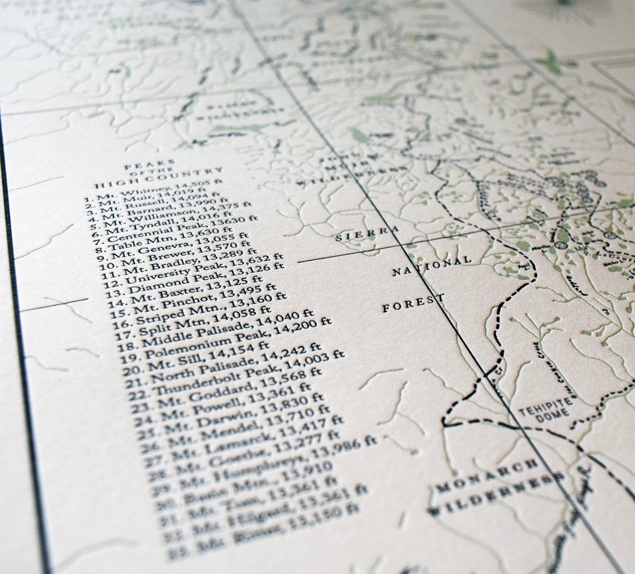 Yosemite High Sierra California map