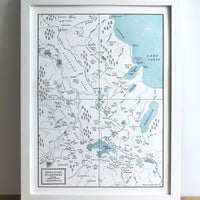 Framed Art Desolation Wilderness California Map