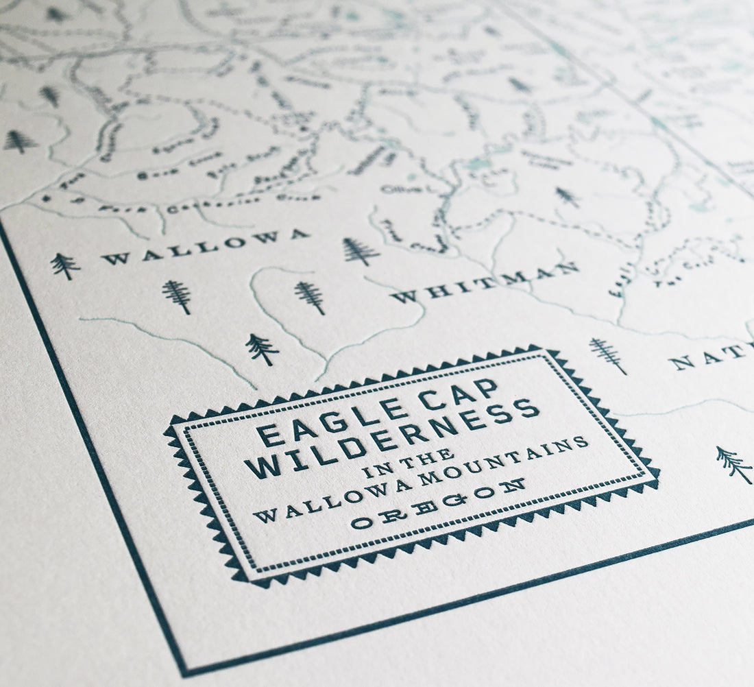 Eagle Cap Wallawa Mountains Oregon Map