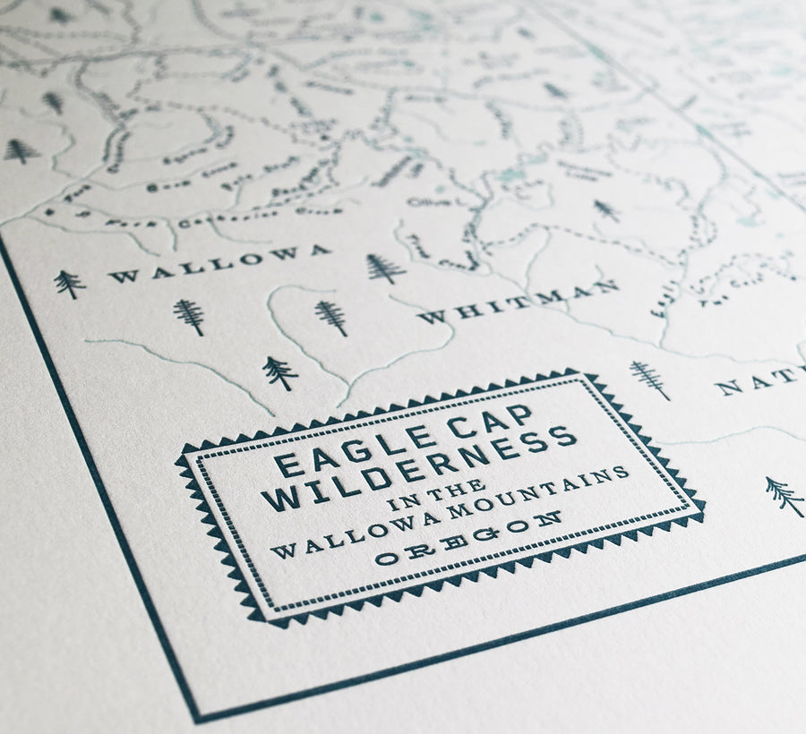 Eagle Cap Wallawa Mountains Oregon Map