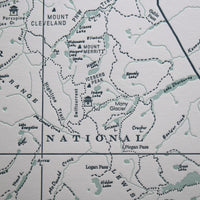 Montana Glacier National Park Map Art