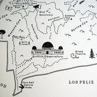 Griffith Observatory Los Angeles California map