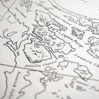 Vancouver Island Art Gulf Islands Salish Sea Map