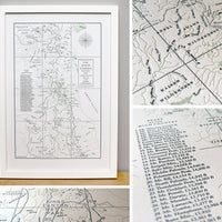 Yosemite map of John Muir Trail 