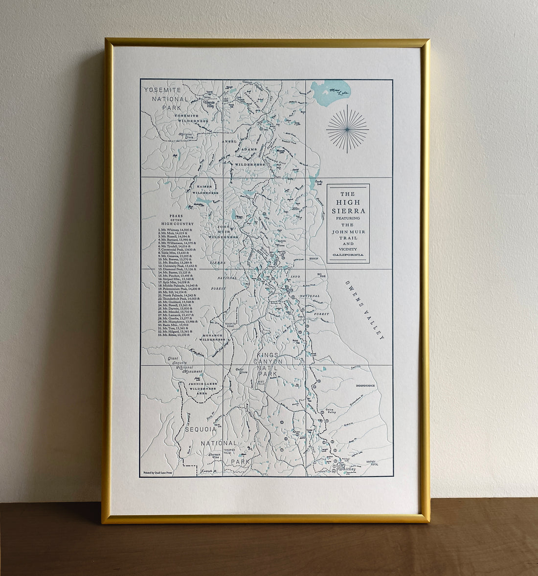 John Muir trail high Sierra Print