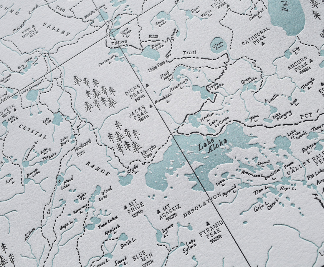 Desolation Wilderness Lake Tahoe Map
