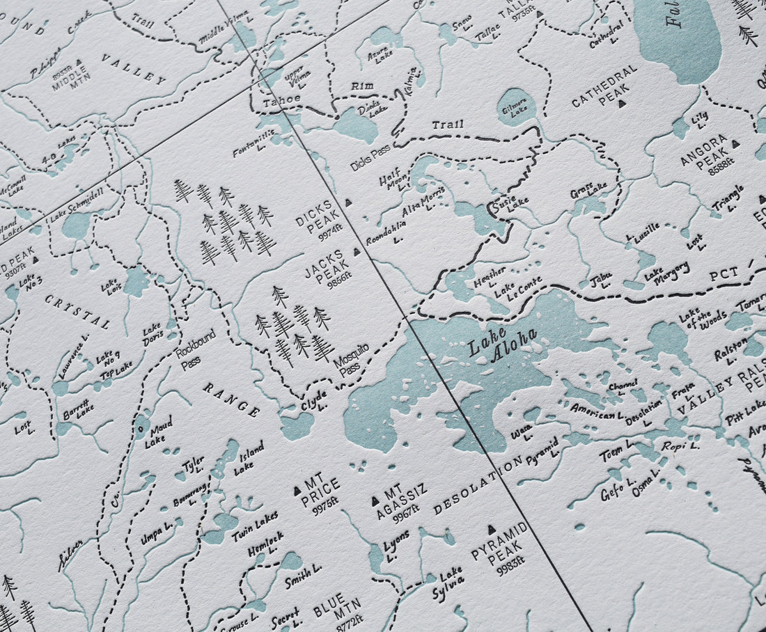 Desolation Wilderness Lake Tahoe Map