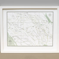Map of the iconic California Wine Country.  The perfect gift for any wine lover.