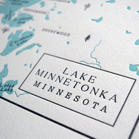 Lake Minnetonka, Minnesota Map Print