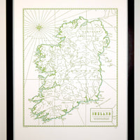 Ireland, Letterpress Map
