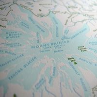 Mount Rainier wilderness map glaciers creeks ridges