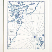 Northeastern Nautical Theme map Portsmouth Harbor