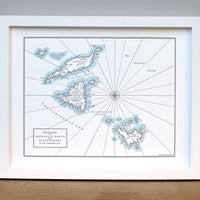 Map of Caribbean Islands including Anguilla St. Marin and St. Barthelemy