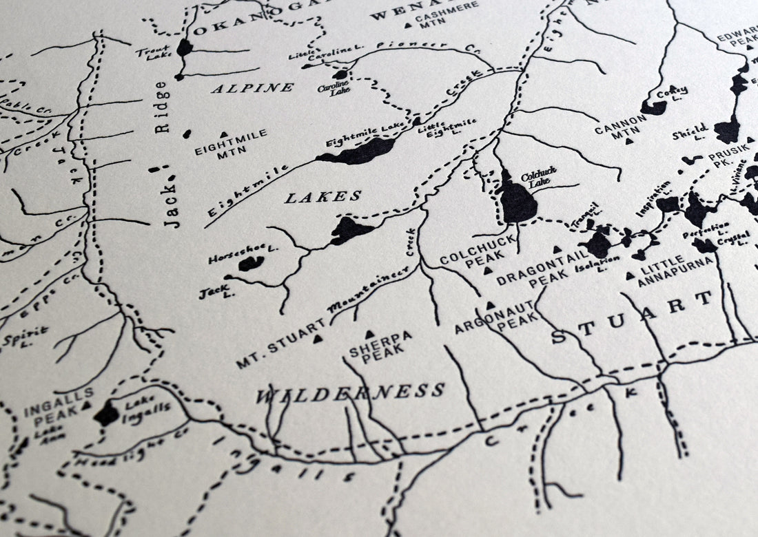 Stuart Range Alpine Lakes Wilderness Map