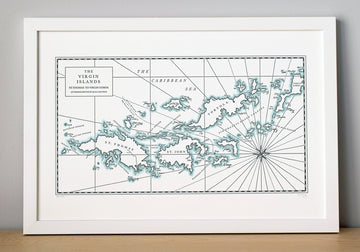 Virgin Islands Map Print (Dark Grey)