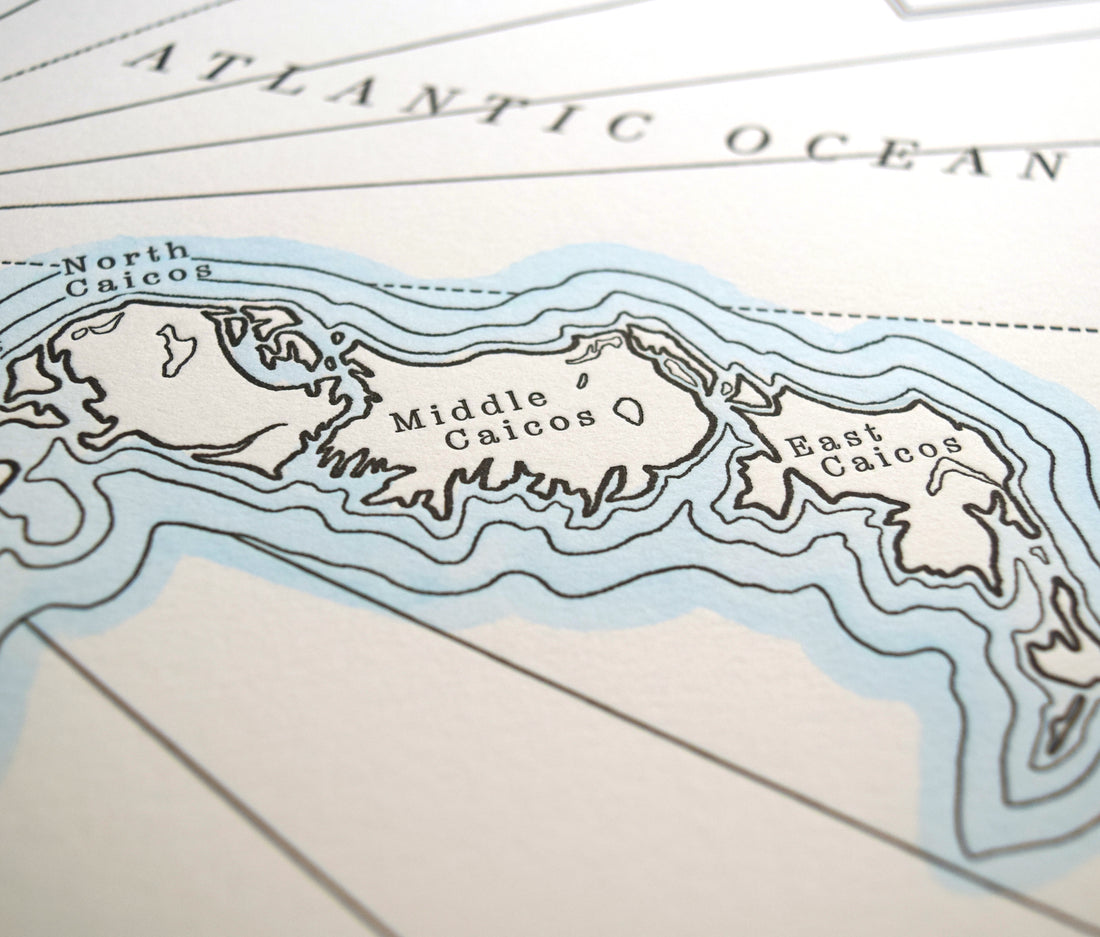 Turks and Caicos Islands Map Print