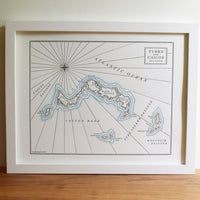 Turks and Caicos Islands Map Print