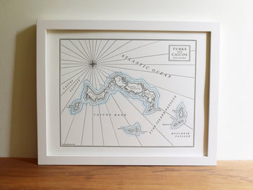 Turks and Caicos Islands Map Print