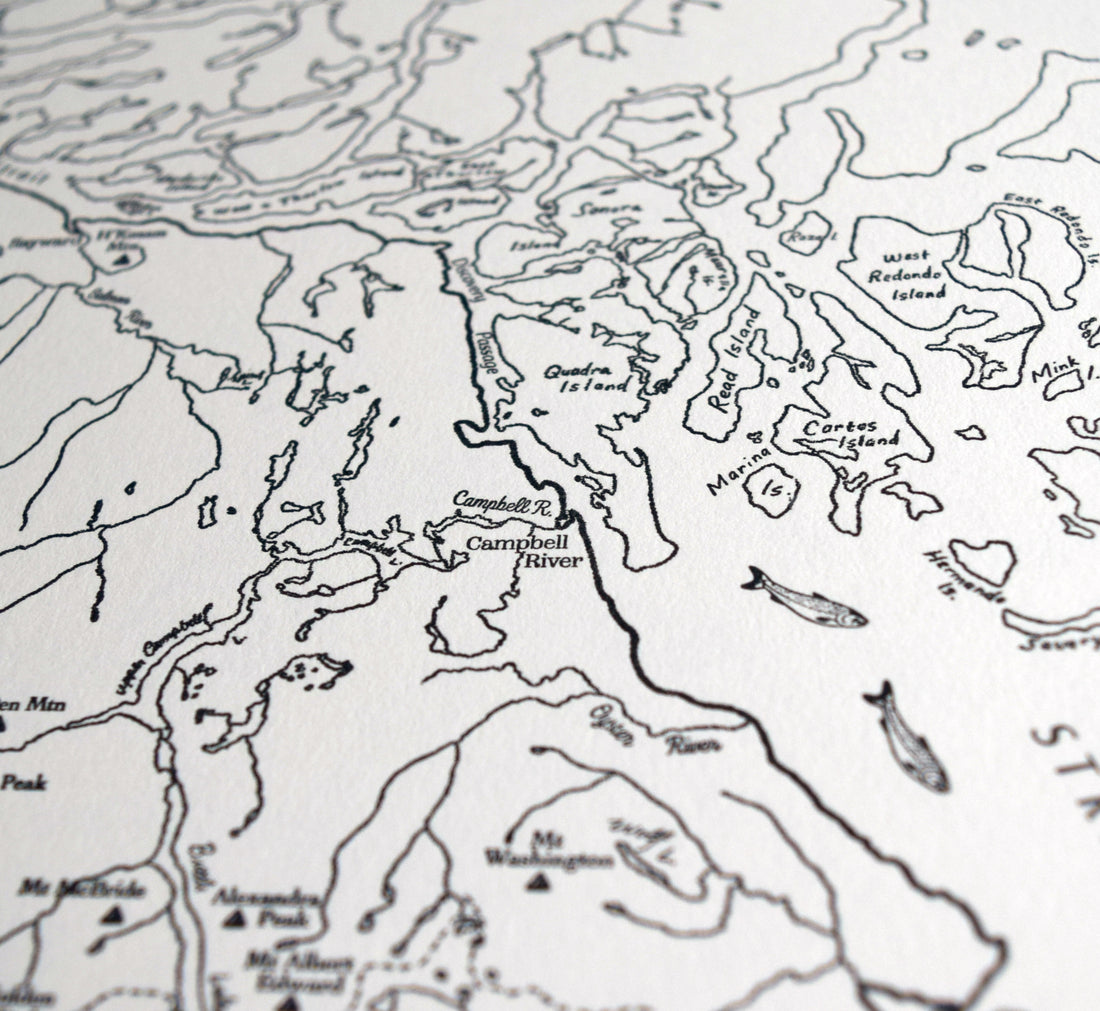 Vancouver Island, British Columbia Map Print