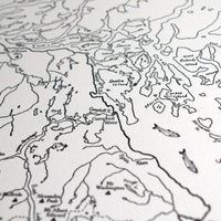 Vancouver Island, British Columbia Map Print