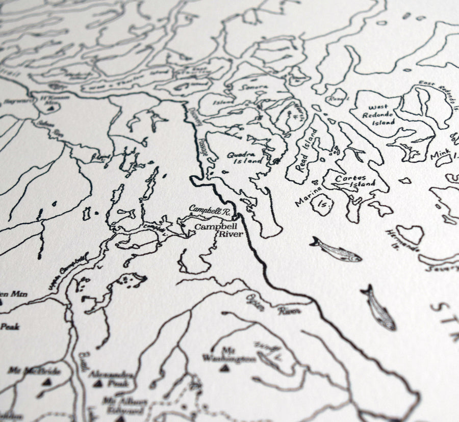 Vancouver Island, British Columbia Map Print